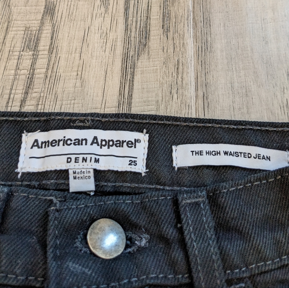 NWOT American Apparel High Waisted Jeans - Picture 6 of 7